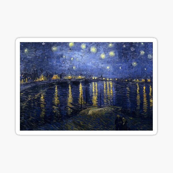 'Starry Night Over The Rhone' by Vincent Van Gogh (Reproduction) Sticker