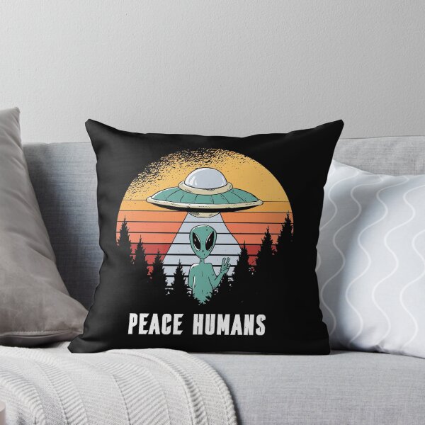 Artikelvorschau, UFO Extraterrestrial Sci-fi Alien Peace Human entworfen und verkauft von Ofca.