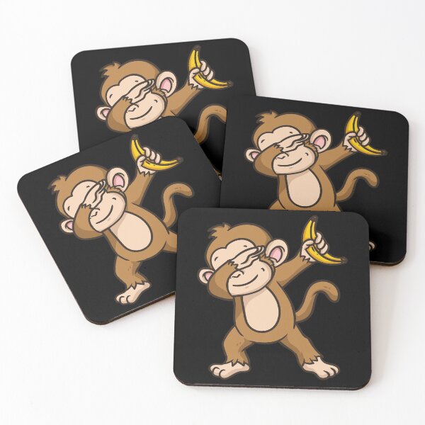 Artikelvorschau, Affen-Bananen-Tupfer entworfen und verkauft von CreativeGiftShp.