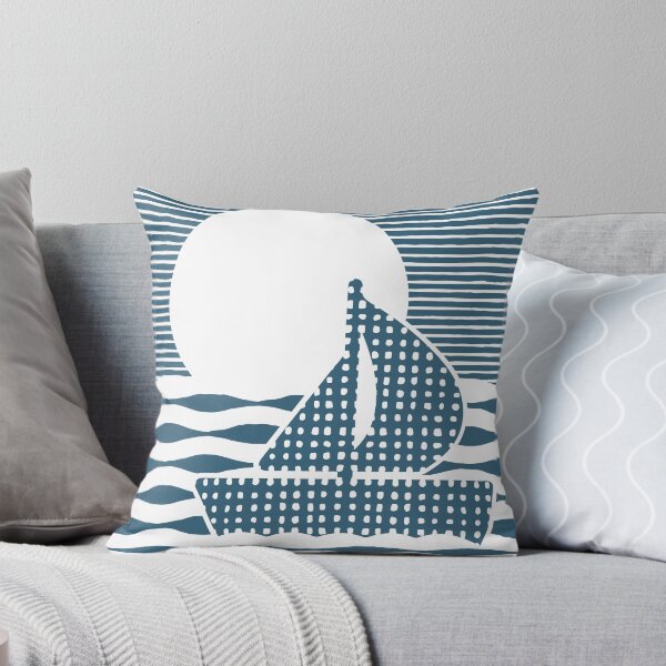 Item preview, Sea Scene Woodblock Print (Blue) designed and sold by STUDIO-72.