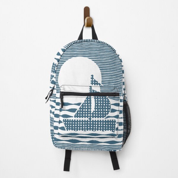 Item preview, Sea Scene Woodblock Print (Blue) designed and sold by STUDIO-72.