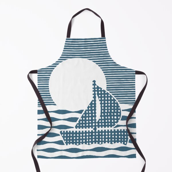 Item preview, Sea Scene Woodblock Print (Blue) designed and sold by STUDIO-72.