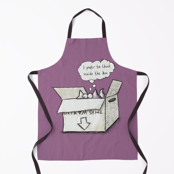 I prefer to think inside the box Apron