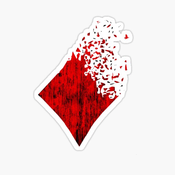 Diamonds Poker Card Design Artwork 2021 Sticker