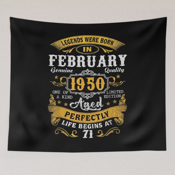 Item preview, Legends Were Born In February 1950 71st Birthday Gifts designed and sold by shirleyfinley.