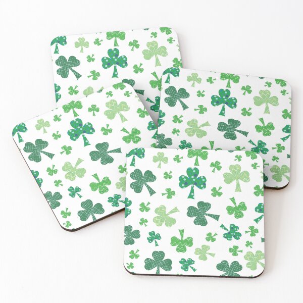Item preview, St. Patricks day Shamrock Tumble on white designed and sold by Meg M Studio.