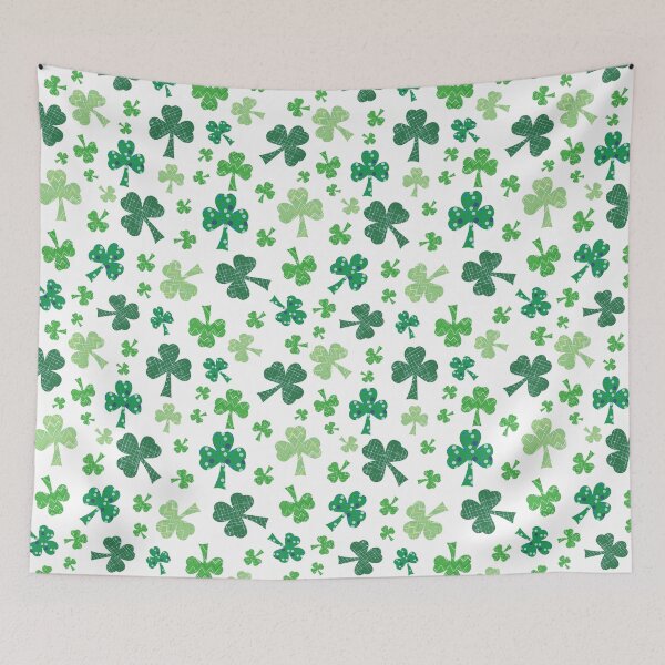 Item preview, St. Patricks day Shamrock Tumble on white designed and sold by Meg M Studio.
