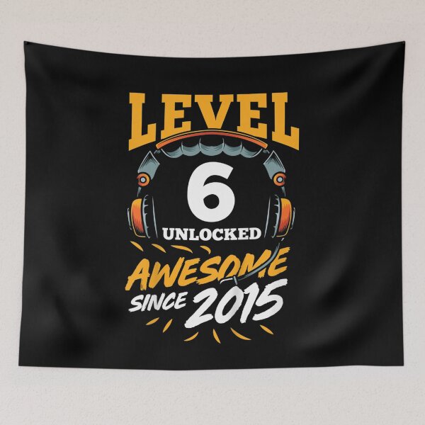 Item preview, Kids 6th Birthday Gift Level 6 Unlocked Awesome Since 2015 Boys designed and sold by shirleyfinley.
