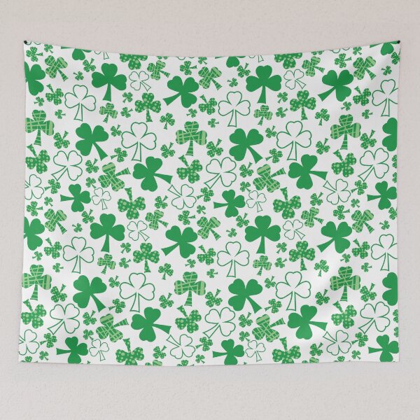 Item preview, Shamrock scatter on white for St. Patricks day  designed and sold by Meg M Studio.