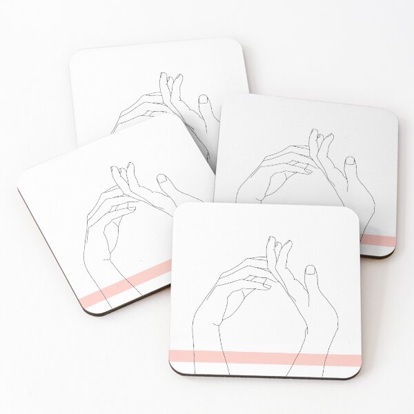 Item preview, Hands line drawing illustration - Abi Stripe designed and sold by TheColourStudy.