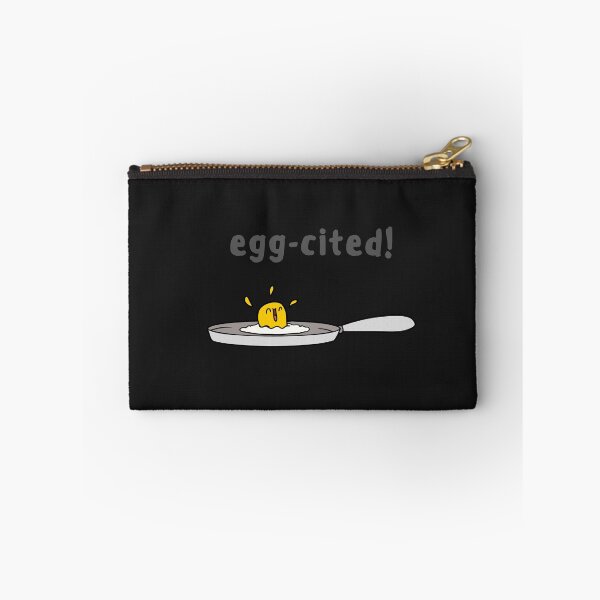 Item preview,  Egg-cited, Excited, Egg Pun (blk) designed and sold by GoodMoodFood.