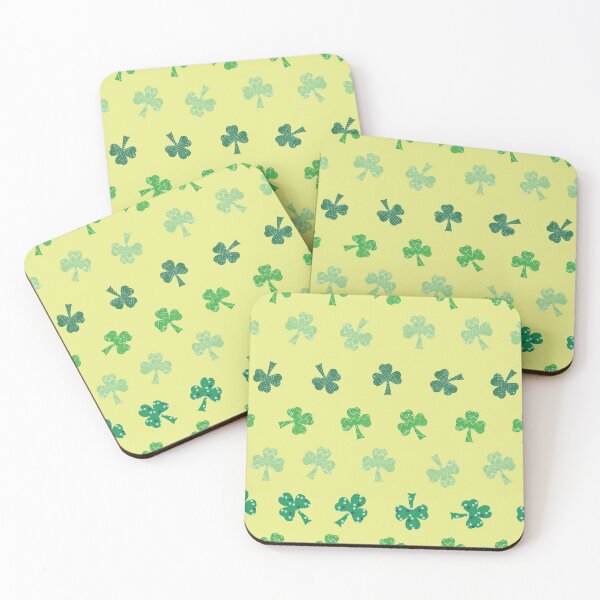 Item preview, Filas de tréboles llenos de patrón, día de San Patricio en amarillo designed and sold by Meg M Studio.
