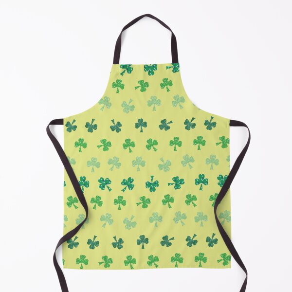 Item preview, Rows of pattern filled Shamrocks, Saint Patricks Day on yellow designed and sold by Meg M Studio.