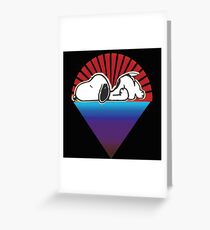 snoopy down under the stars Greeting Card