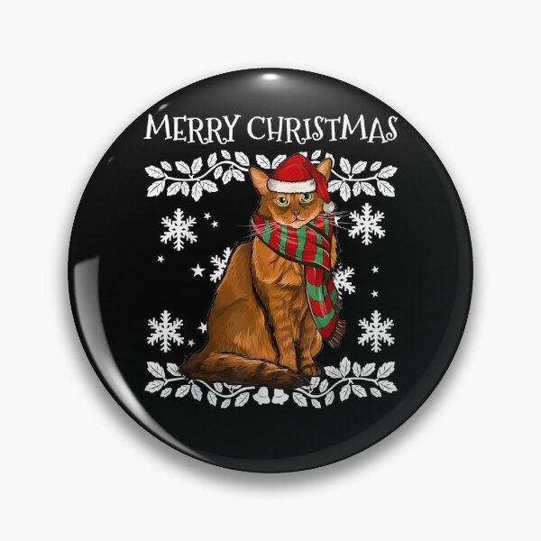Artikelvorschau, Frohe Weihnachten Ornament Somali Cat Xmas Santa entworfen und verkauft von shirleyfinley.
