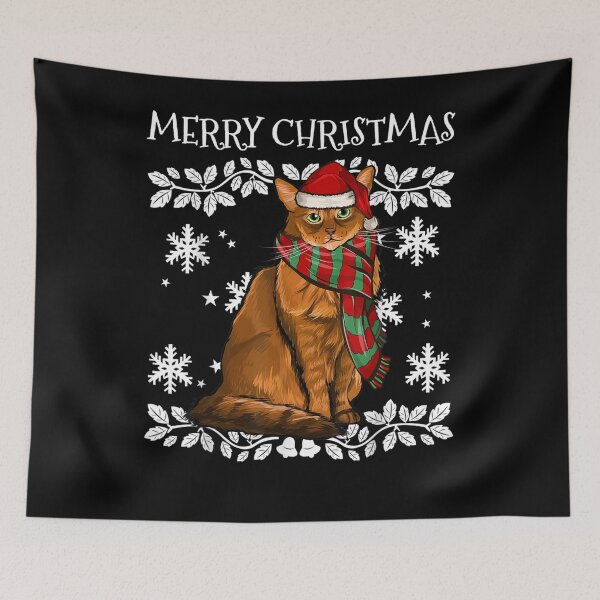 Item preview, Merry Christmas Ornament Somali Cat Xmas Santa designed and sold by shirleyfinley.