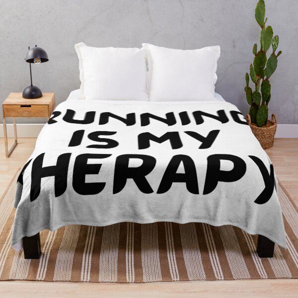 Item preview, Running Is My Therapy In Black designed and sold by Indra Agrawal.