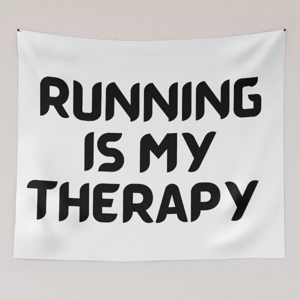 Item preview, Running Is My Therapy In Black designed and sold by Indra Agrawal.