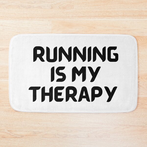 Item preview, Running Is My Therapy In Black designed and sold by Indra Agrawal.
