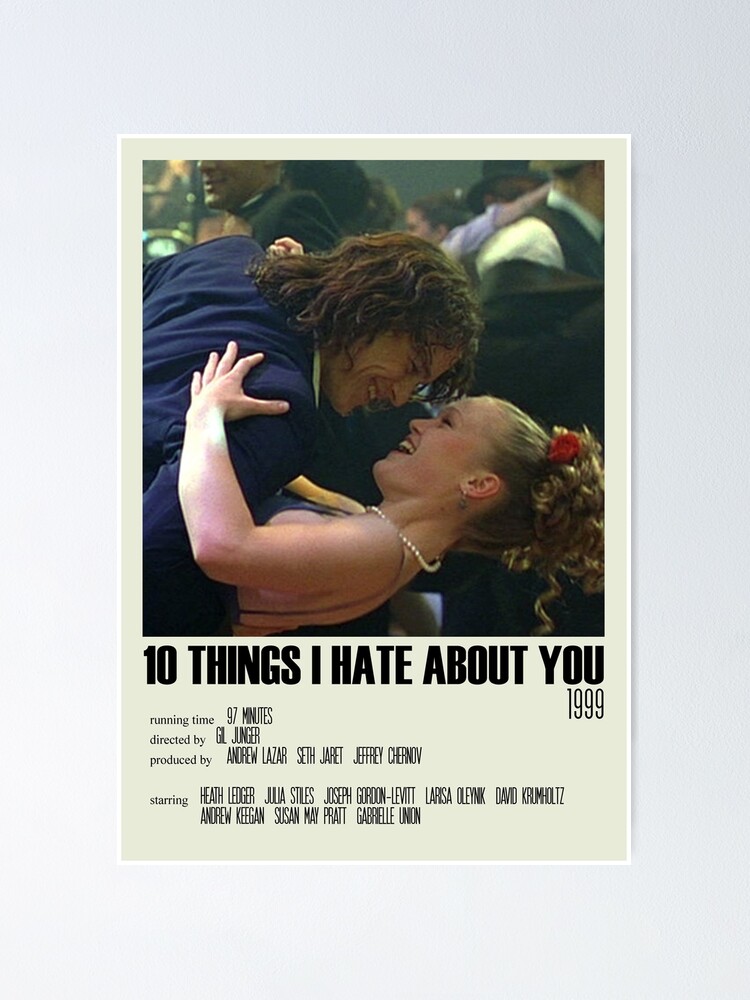 Movies Similar To 10 Things I Hate About You "10 Things I Hate About You Alternative Poster Art Movie Large (4