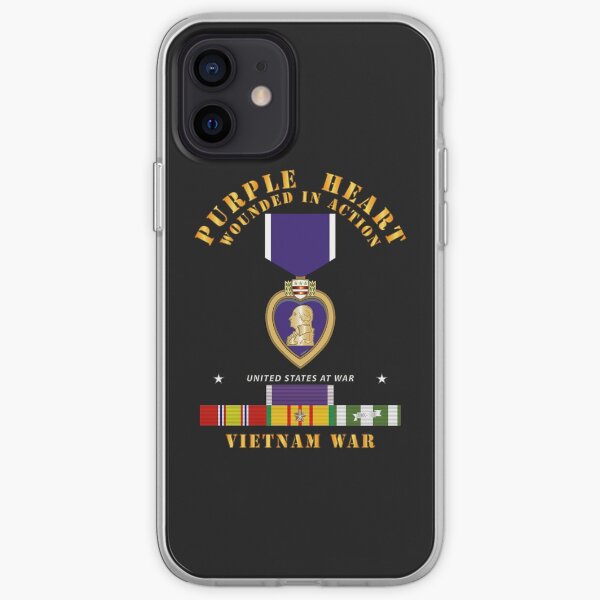 Purple Heart - WIA w VN SVC w Purple Heart Ribbon iPhone Soft Case