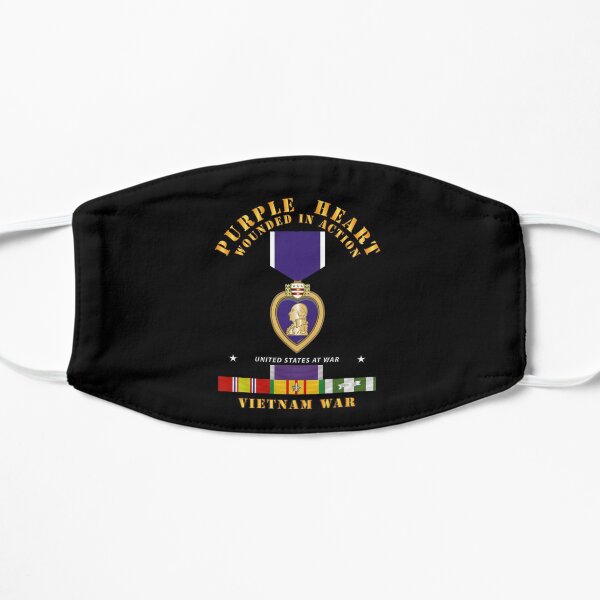 Purple Heart - WIA w VN SVC w Purple Heart Ribbon Flat Mask