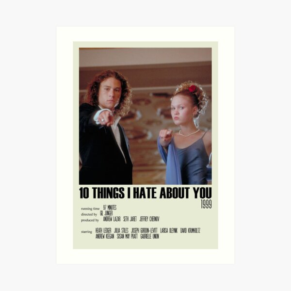 10 Things I Hate About You Alternative Poster Art Movie Large (2) Art Print