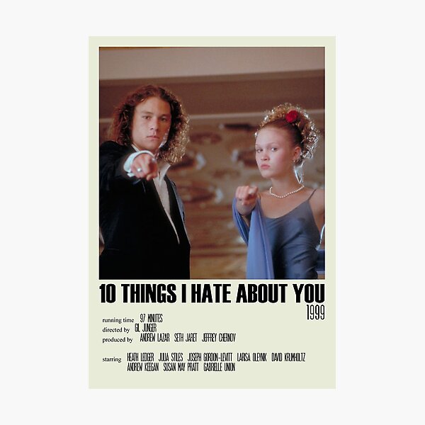 10 Things I Hate About You Alternative Poster Art Movie Large (2) Photographic Print