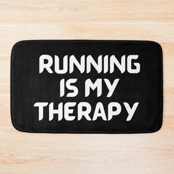 Item preview, Running Is My Therapy In White designed and sold by Indra Agrawal.
