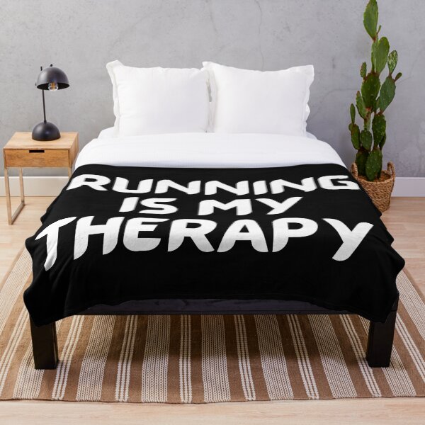 Item preview, Running Is My Therapy In White designed and sold by Indra Agrawal.