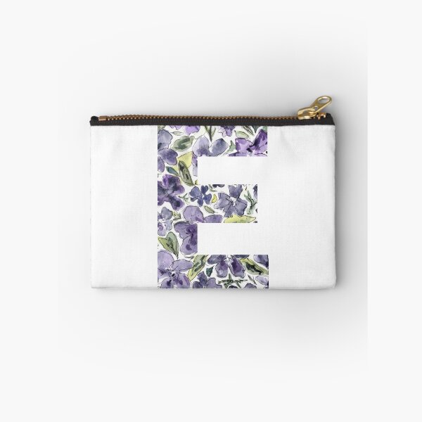 Item preview, Watercolor Purple Flowers Letter E designed and sold by vicnat.