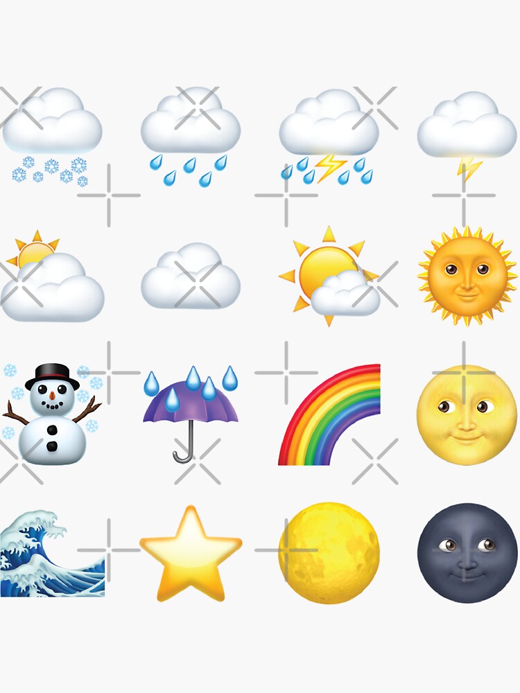 weather-emojis-pack-sticker-for-sale-by-graphicnology-redbubble