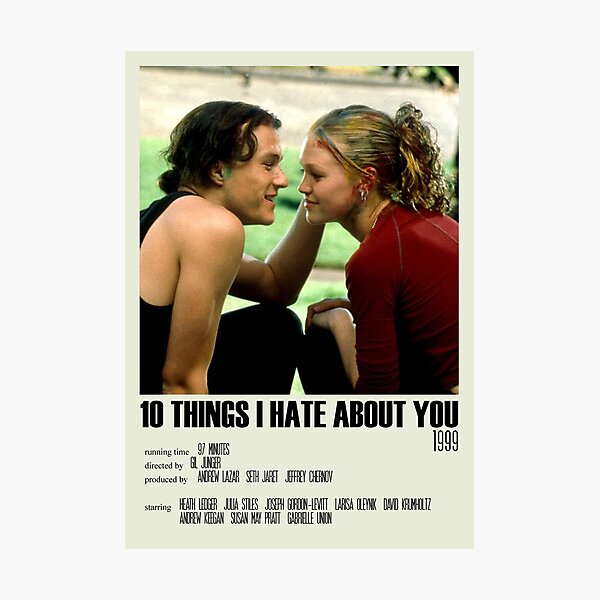 10 Things I Hate About You Alternative Poster Art Movie Large (1) Photographic Print