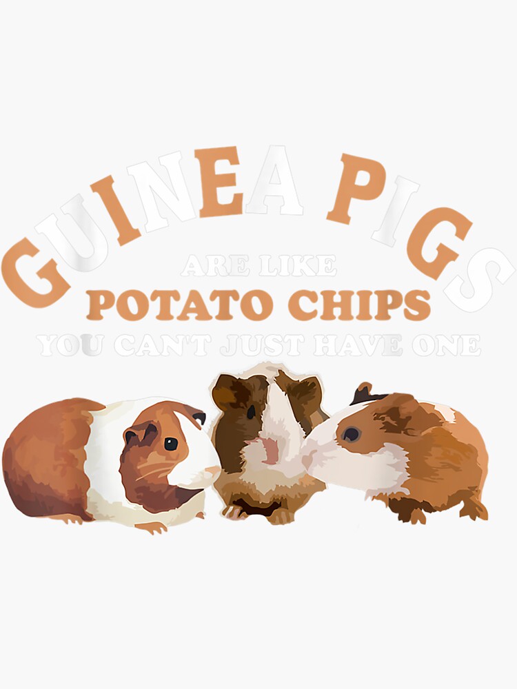 "Guinea Pigs Are Like Potato Chips Guinea Pig" Sticker for Sale by