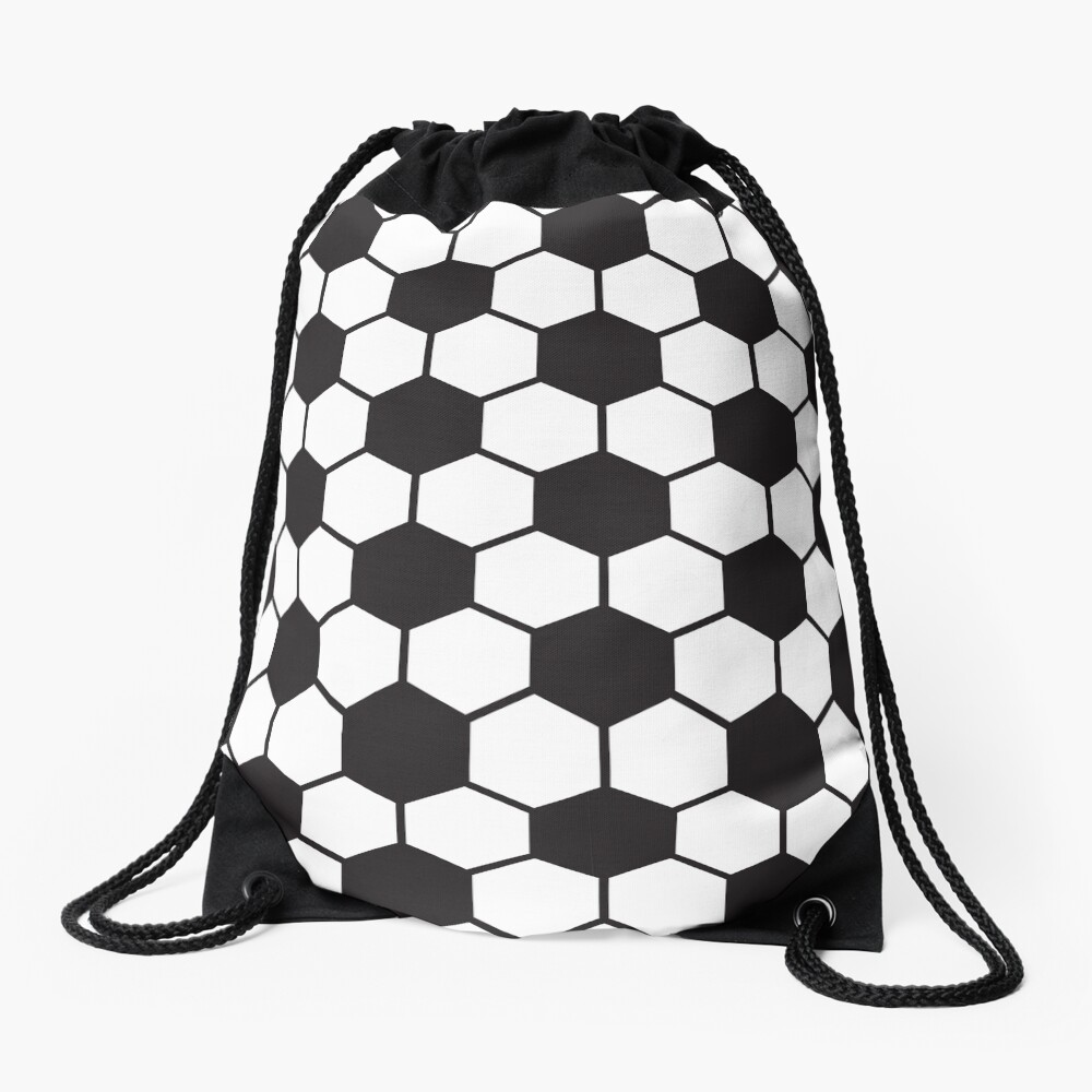 "soccer ball pattern" Drawstring Bag by guillemmm Redbubble