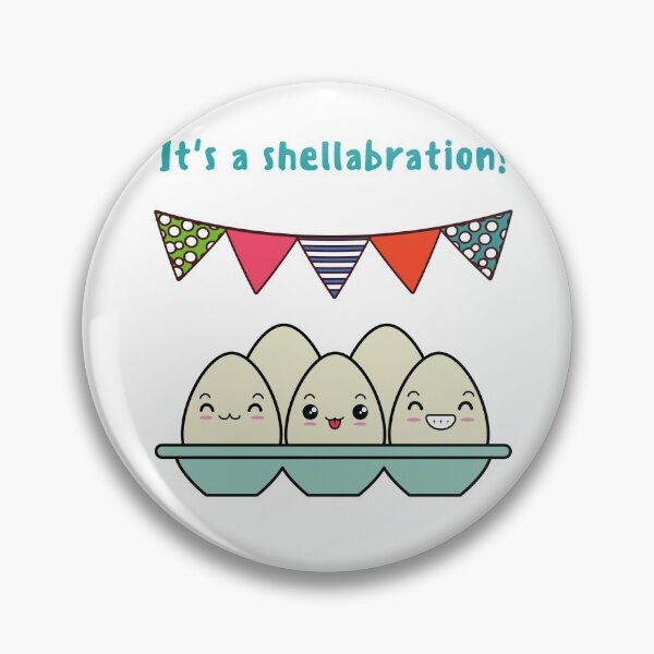 Item preview, Its A Shellabration, its a Celebration, Egg Joke, Egg Pun (white) designed and sold by GoodMoodFood.