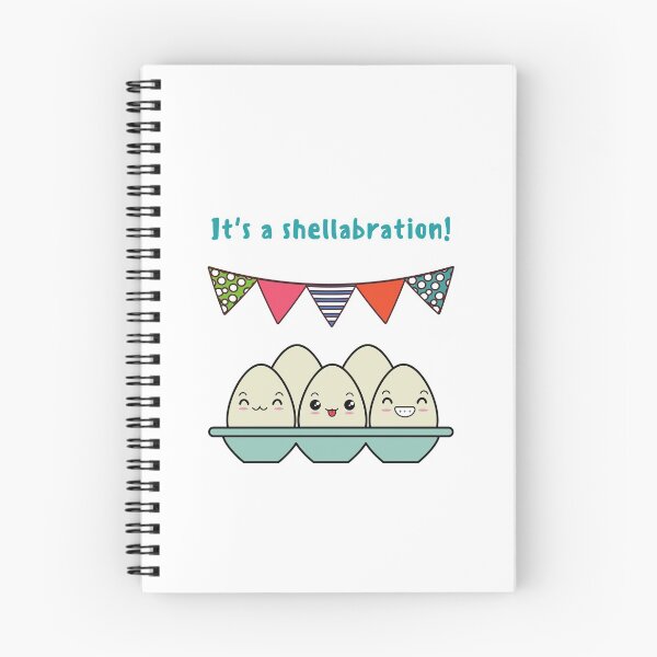 Item preview, Its A Shellabration, its a Celebration, Egg Joke, Egg Pun (white) designed and sold by GoodMoodFood.