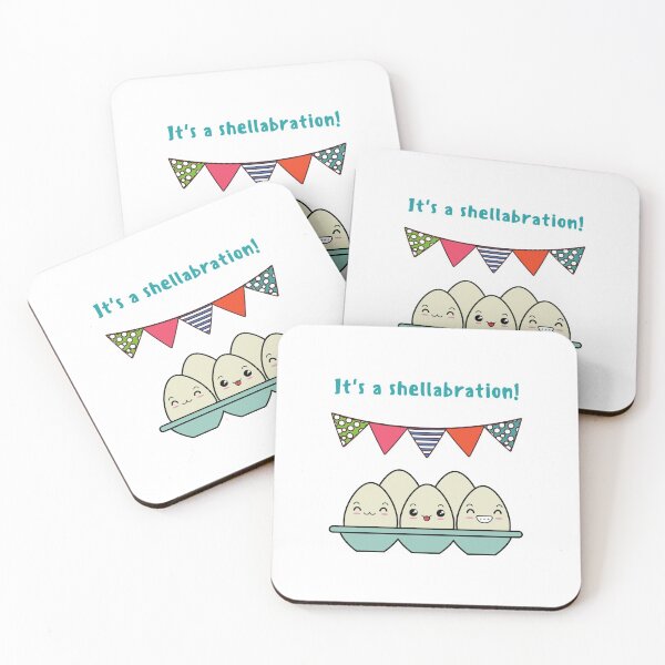 Item preview, Its A Shellabration, its a Celebration, Egg Joke, Egg Pun (white) designed and sold by GoodMoodFood.