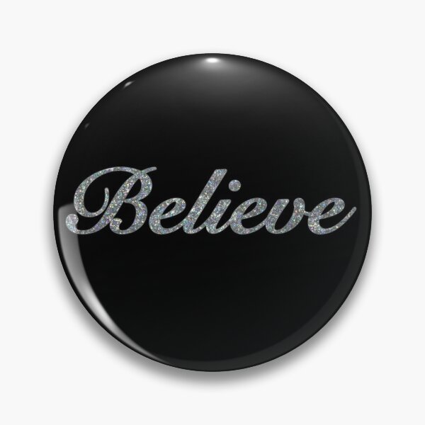 Item preview, Silver Glitter Believe Script Lettering designed and sold by MFGB-Creations.