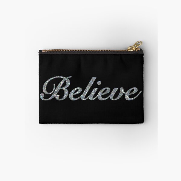 Item preview, Silver Glitter Believe Script Lettering designed and sold by MFGB-Creations.