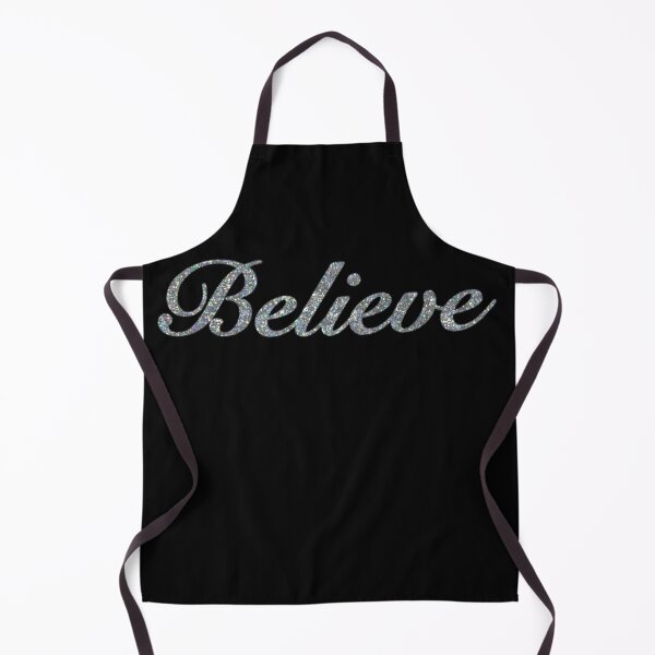 Item preview, Silver Glitter Believe Script Lettering designed and sold by MFGB-Creations.