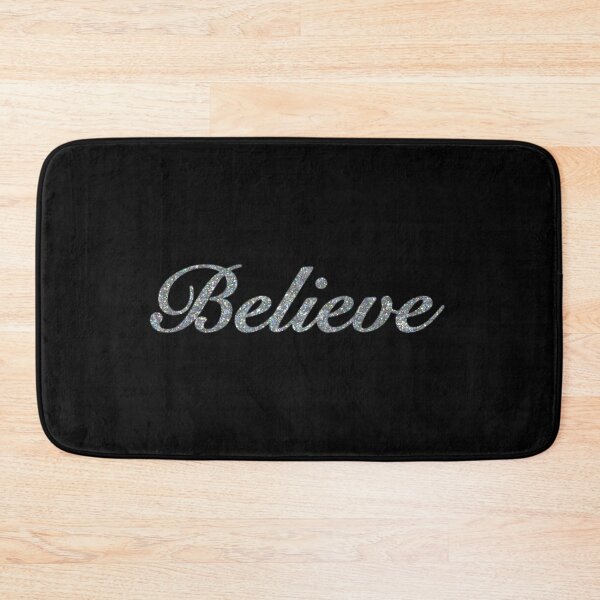 Item preview, Silver Glitter Believe Script Lettering designed and sold by MFGB-Creations.