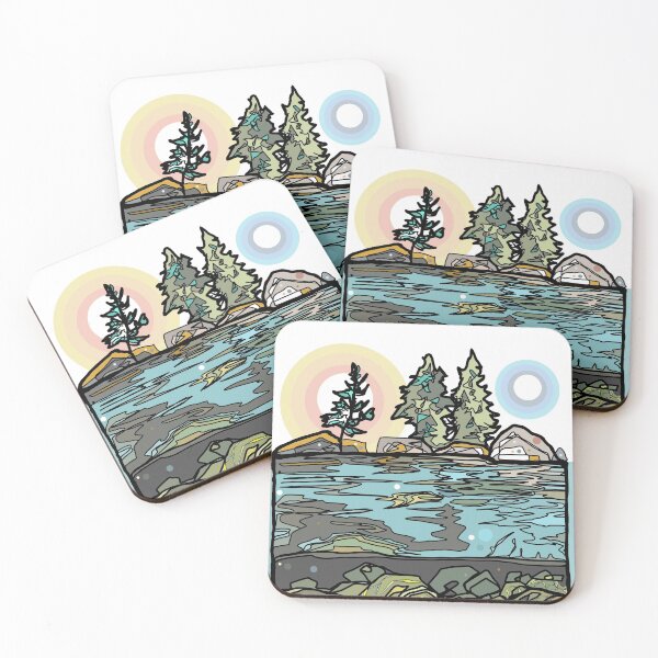 Item preview, Trees, River, Rocks. designed and sold by NoeliaMarziali.