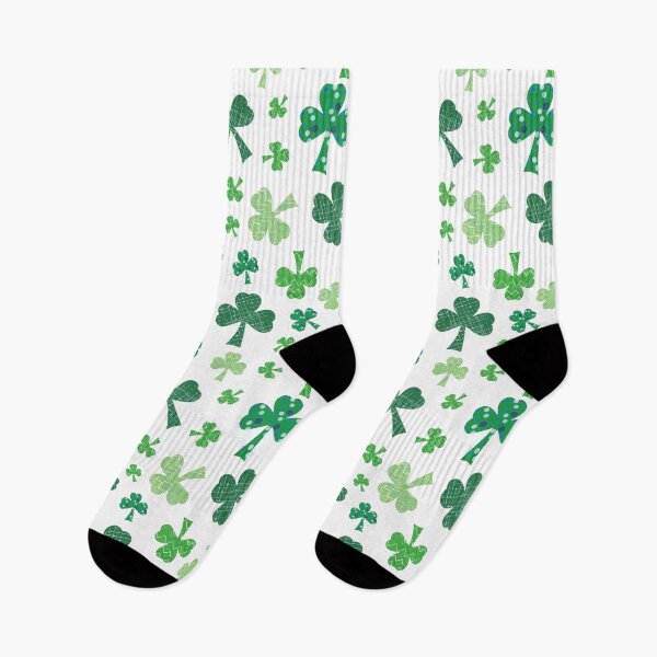 Item preview, Shamrock Mixer scattered shamrocks on white for St. Patricks day  designed and sold by Meg M Studio.