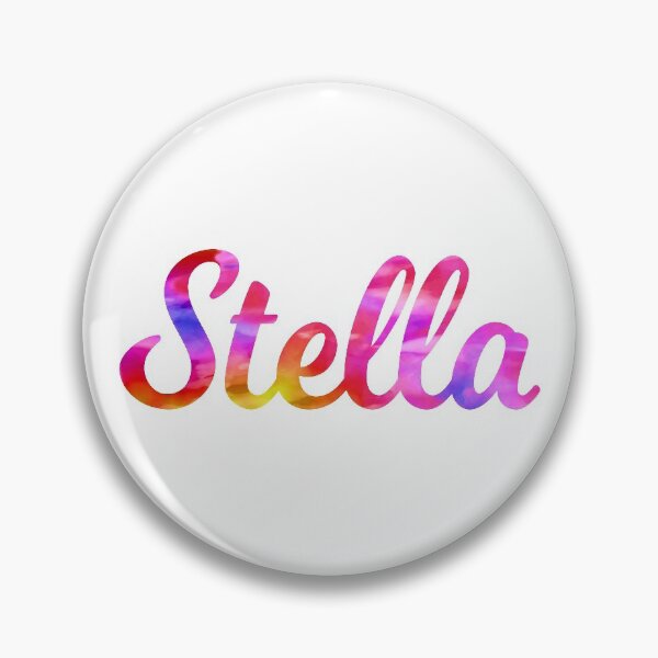 Item preview, Stella girls name pretty multi-color design designed and sold by ComicKitsch.