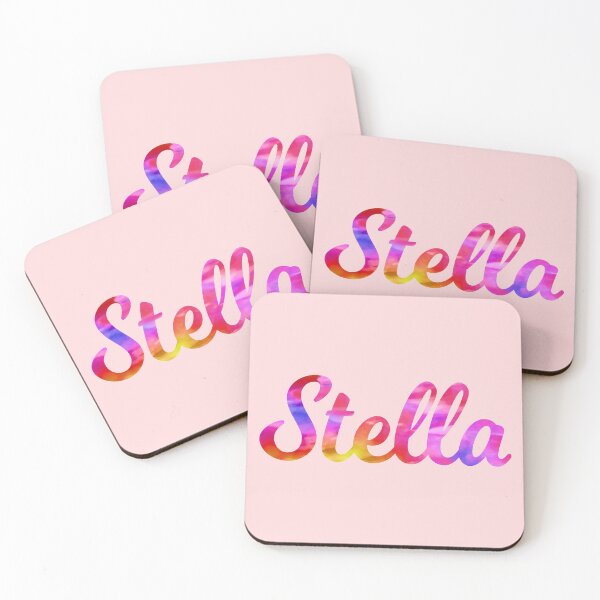 Item preview, Stella girls name pretty multi-color design designed and sold by ComicKitsch.