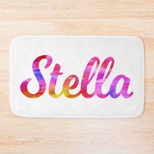Item preview, Stella girls name pretty multi-color design designed and sold by ComicKitsch.