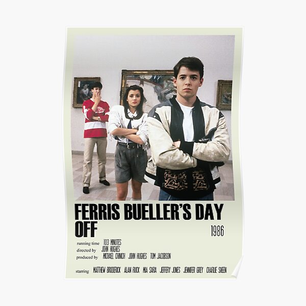 Ferris Bueller's Day Off Alternative Poster Art Movie Large (2) Poster