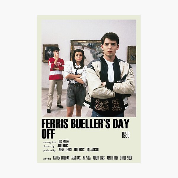 Ferris Bueller's Day Off Alternative Poster Art Movie Large (2) Photographic Print