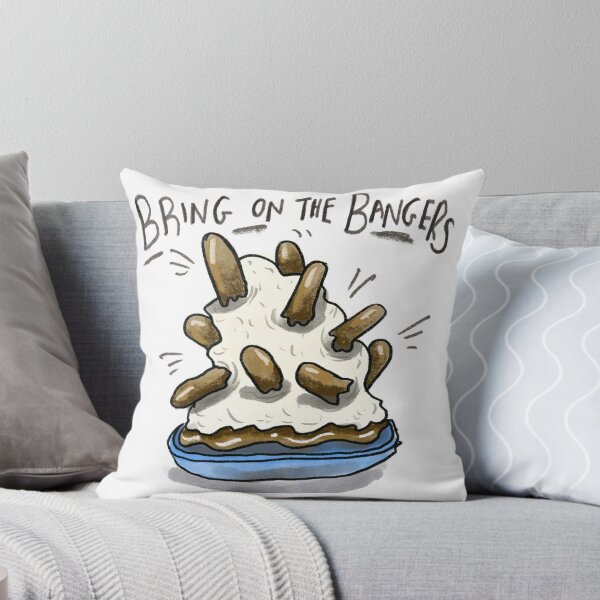 Item preview, Bring On The Bangers: sausages doodle design designed and sold by Hannah's  Doodles.